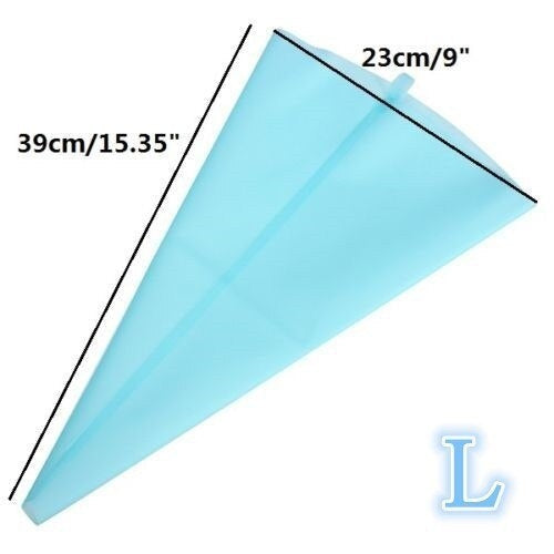 4 Sizes Silicone Reusable Icing Piping Bag Pastry