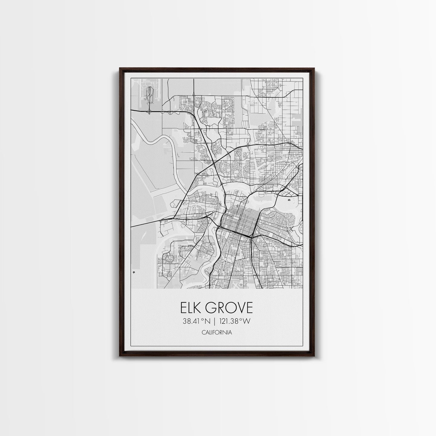 Elk Grove Street Map, California Map, City Map Art, Minimalist Art, Wall Art, Canvas Print, Bedroom Wall Art, Housewarming Gift, Travel Art