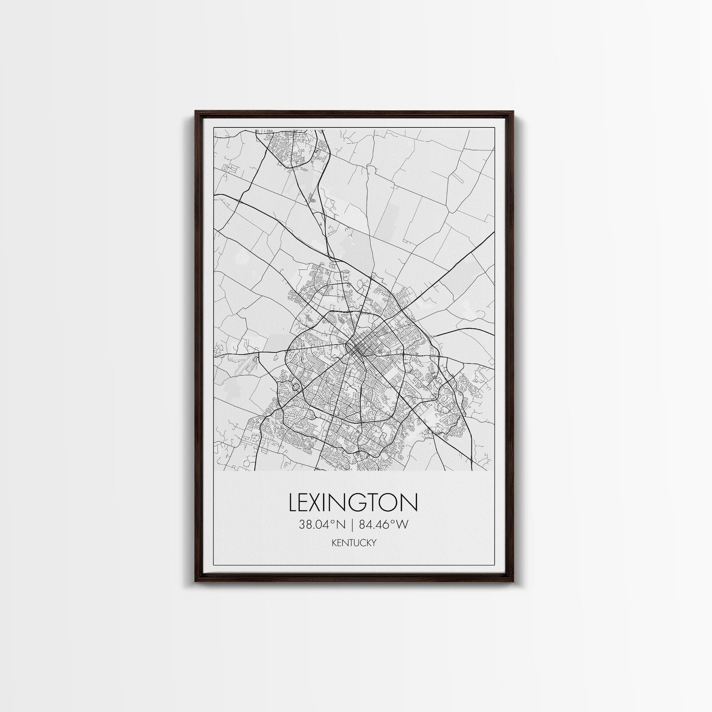 Lexington Street Map, Kentucky Map, City Map Art, Modern Wall Art, Wall Art, Canvas Print, Living Room Art, Travel Print, Pilot Gifts