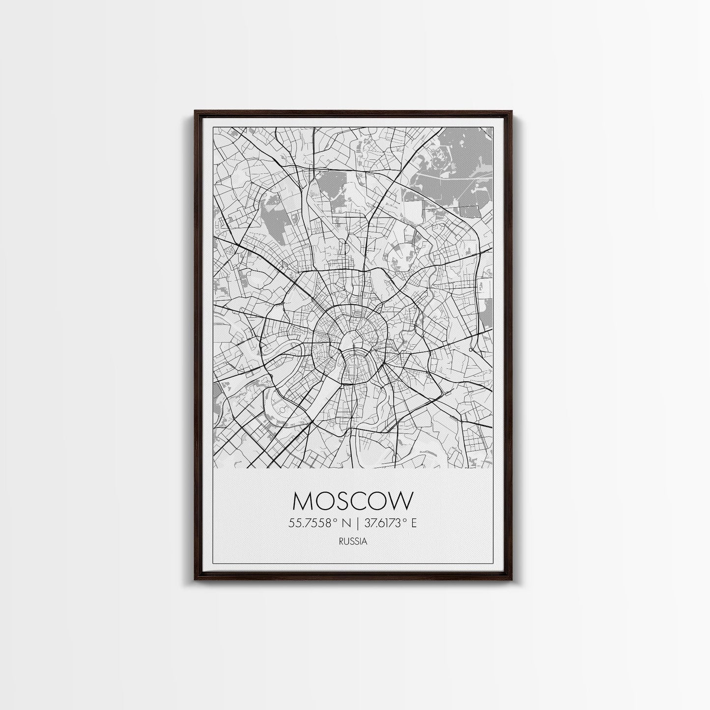 Moscow Street Map, Russia Map, Europe City Map Art, Modern Art, Wall Art, Canvas Print, Wall Art Prints, Gift For Husband, Travel Wall Décor