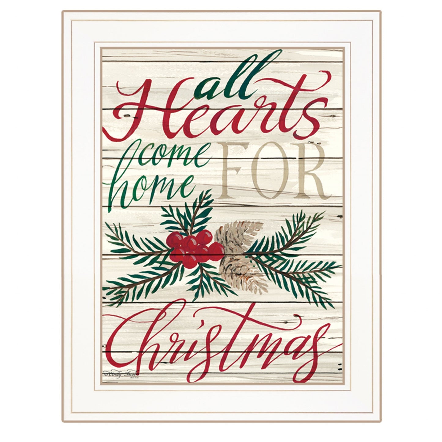 Home For Christmas 1 White Framed Print Wall Art
