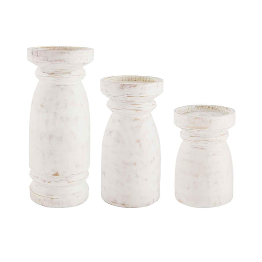 CHUNKY WHITE CANDLESTICKS