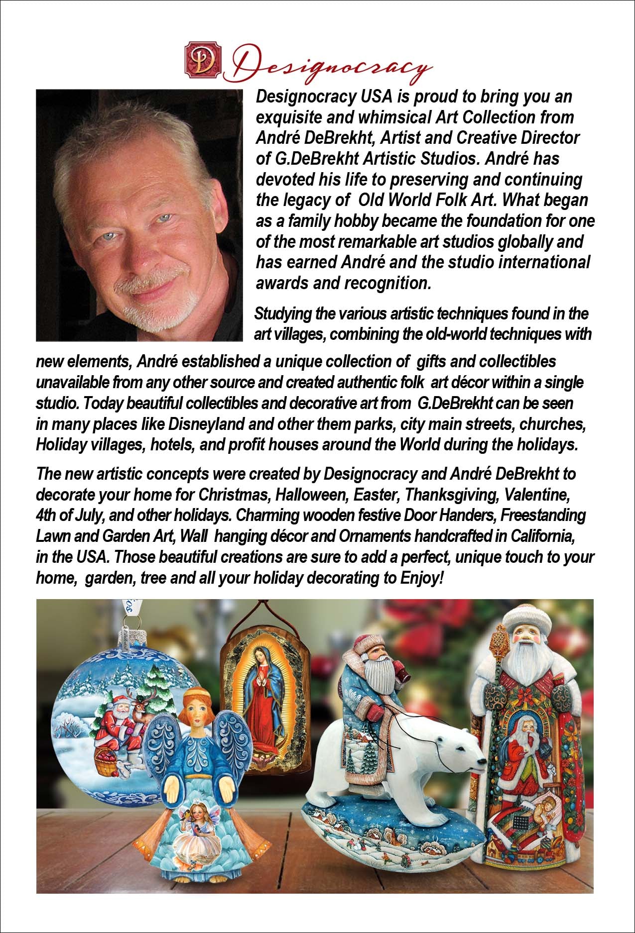 Dream Houses Decorative Wooden Magnets Set of 6 by G. Debrekht - Christmas Decor - 8090029G-S6