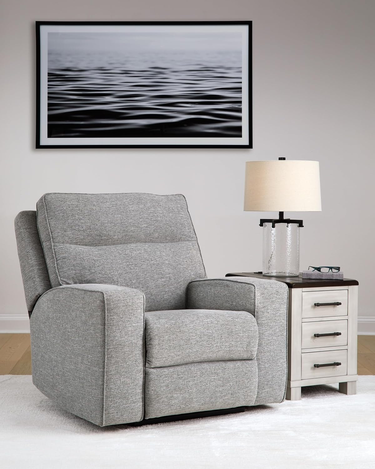 Gray Power Recliner With Adjustable Comfort For Living Room