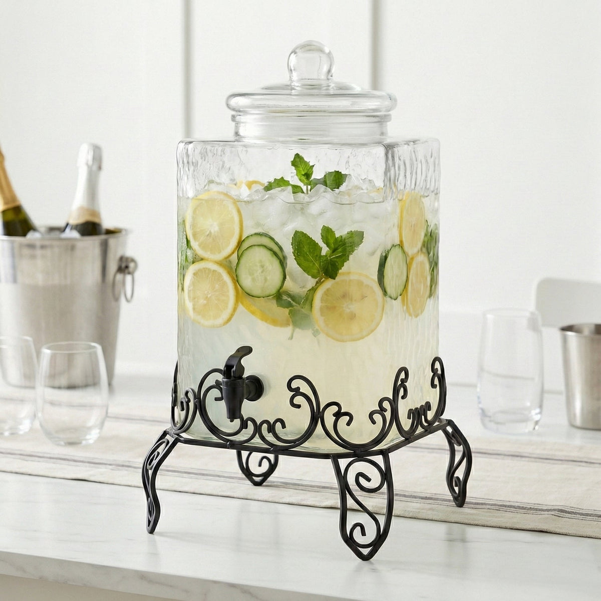 Homestead Beverage Dispenser with Metal Stand 2.5 Gal