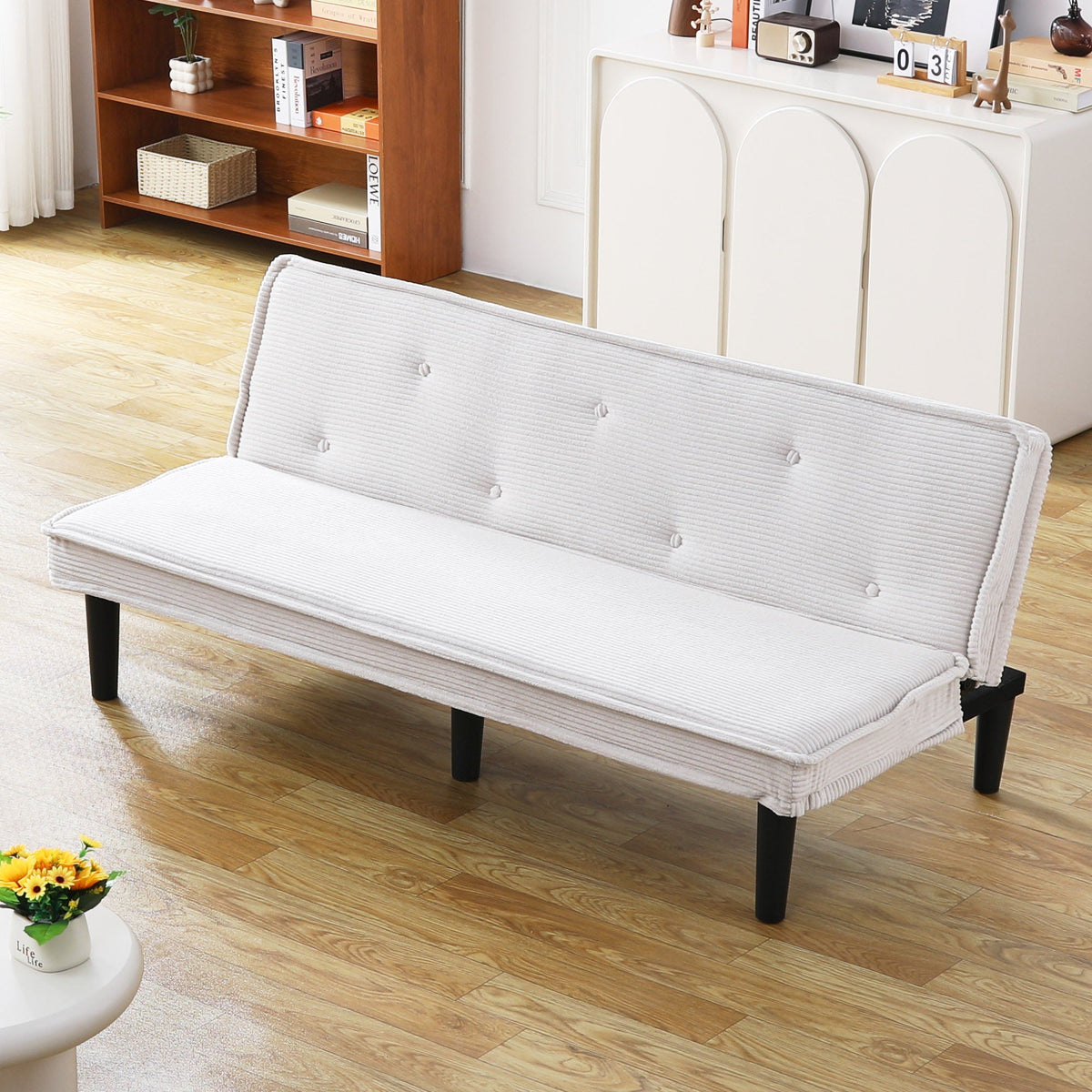 66-Inch Corduroy Sofa Bed