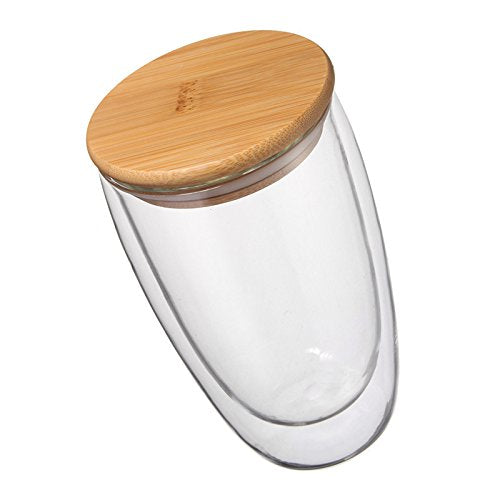 350ml 12oz Double Walled Mug with Bamboo Lid
