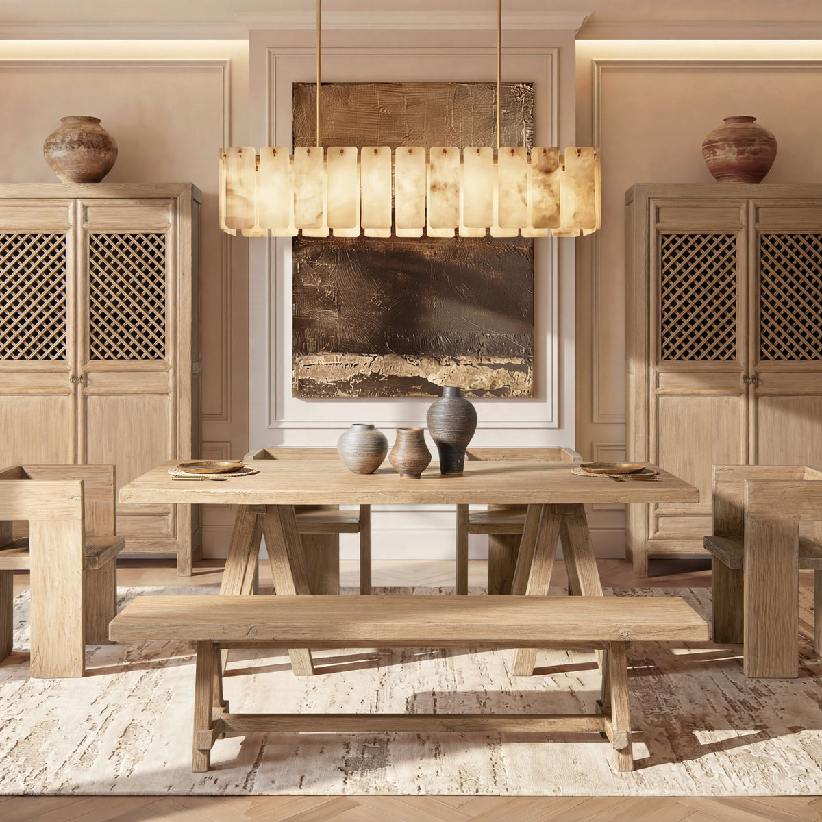 Hawthorne 72" Reclaimed Elm Trestle Dining Bench