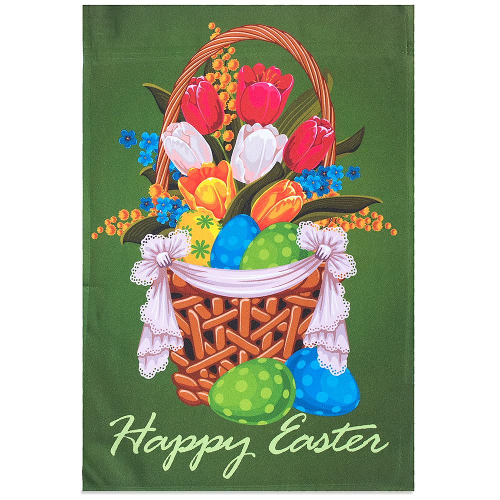 Easter Basket Polyester Garden Outdoor Flag 12 x 18 Inches