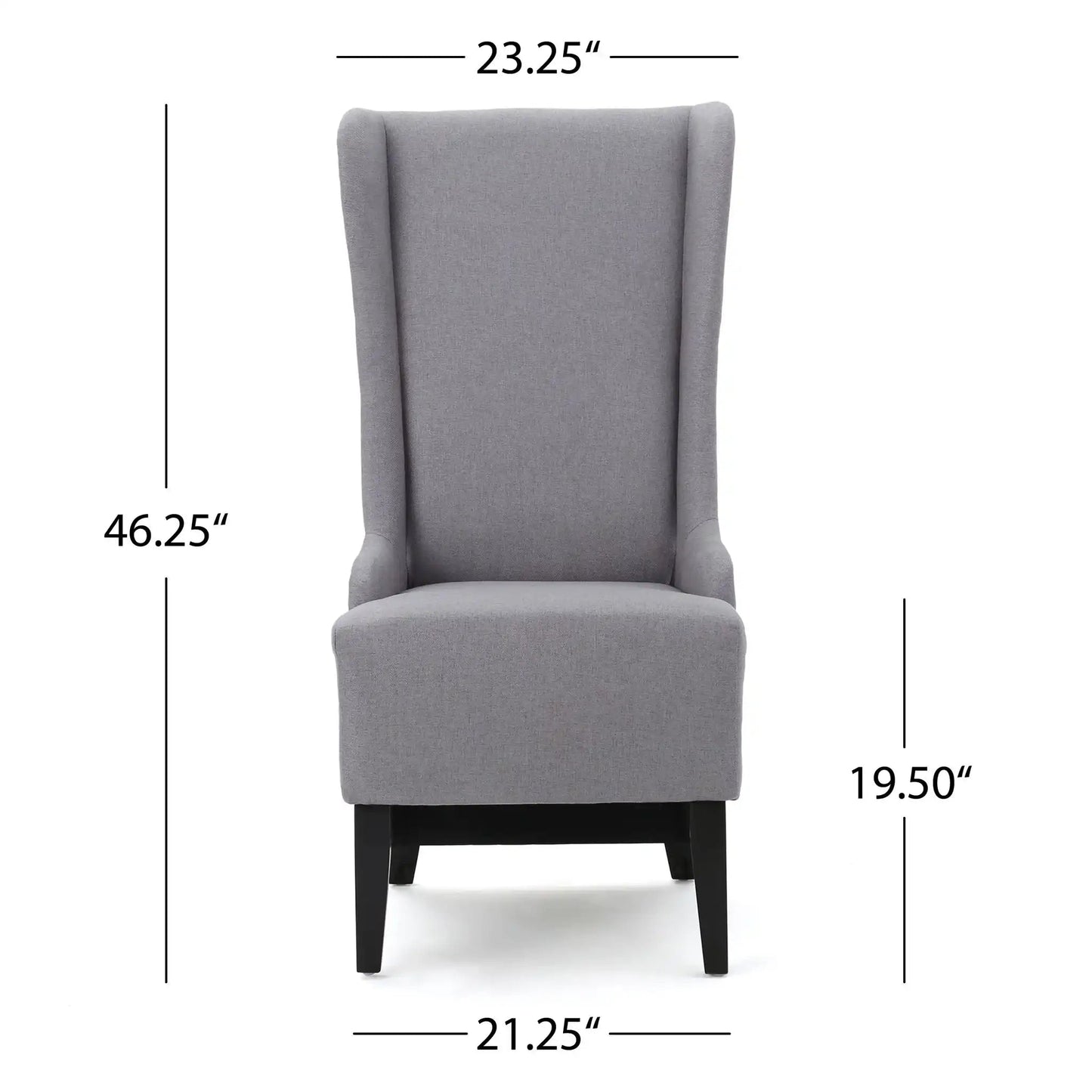 Alight Upholstered Dining Chair With High Back And Birch Wood Legs (Set of 2)
