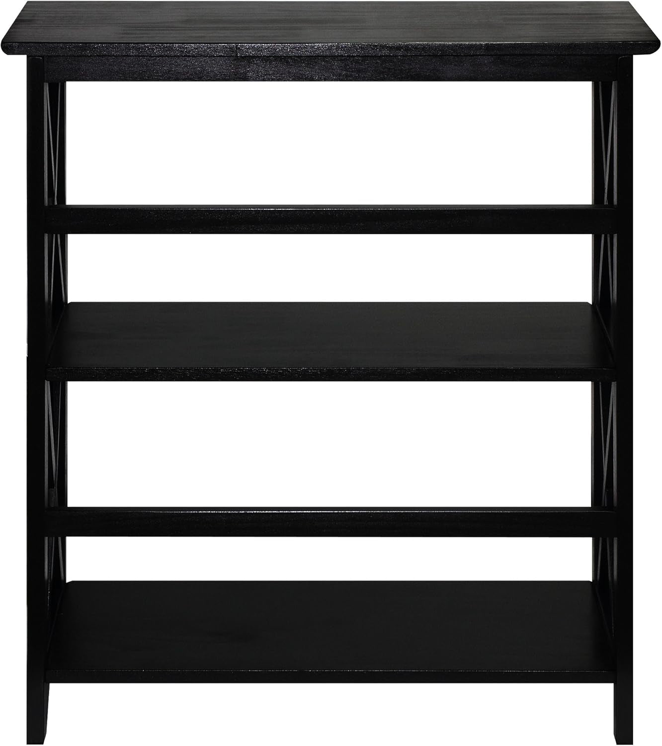 Three Shelf Solid Wood Bookcase For Living Room Storage