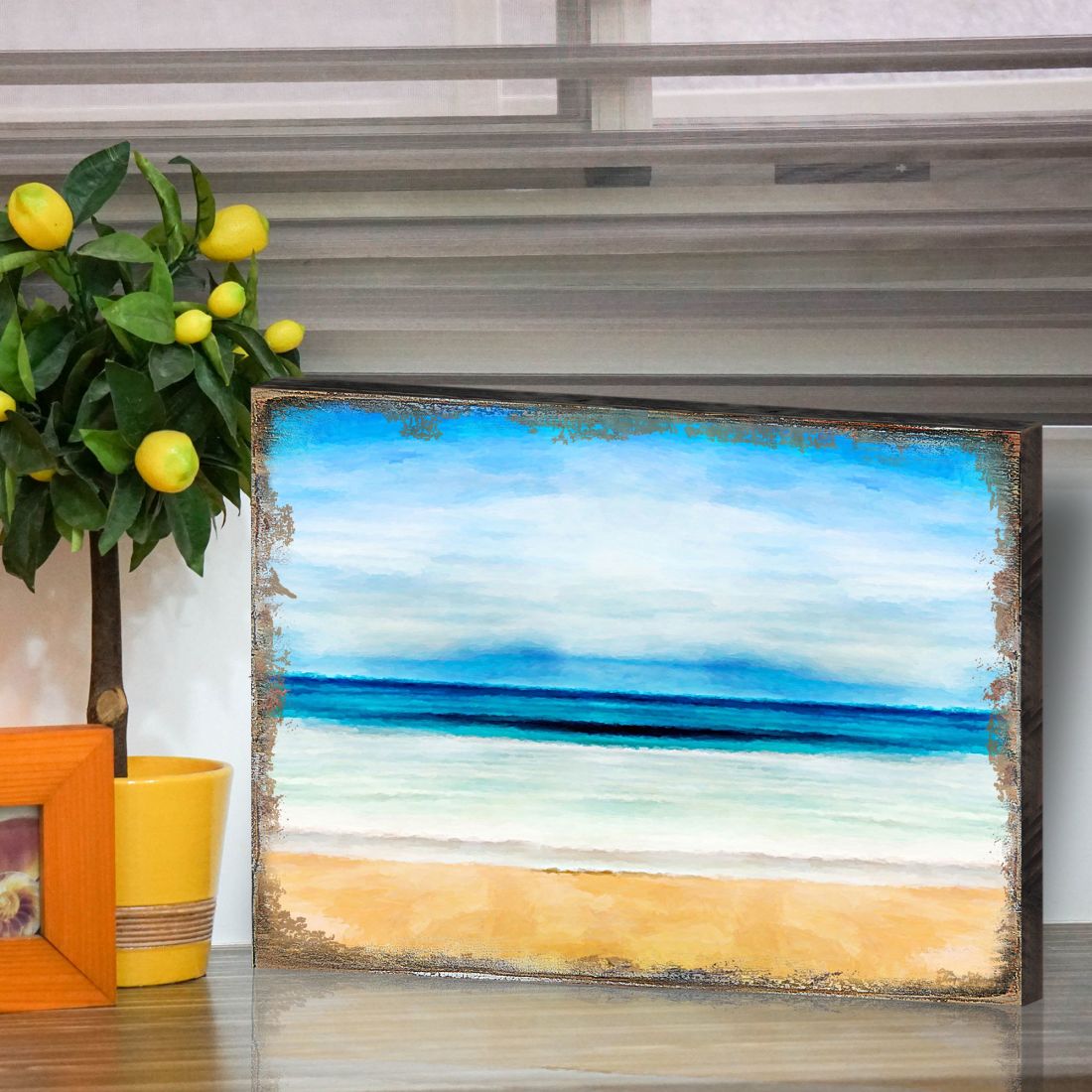 Spataro Beach Wooden Coastal Wall Art by Nature Wonders - Coastal Sea-Life Decor - 95226B