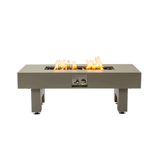42" 50K BTU Iron Liquid Propane Fire Pit Table With Glass Stones (SAK63845)