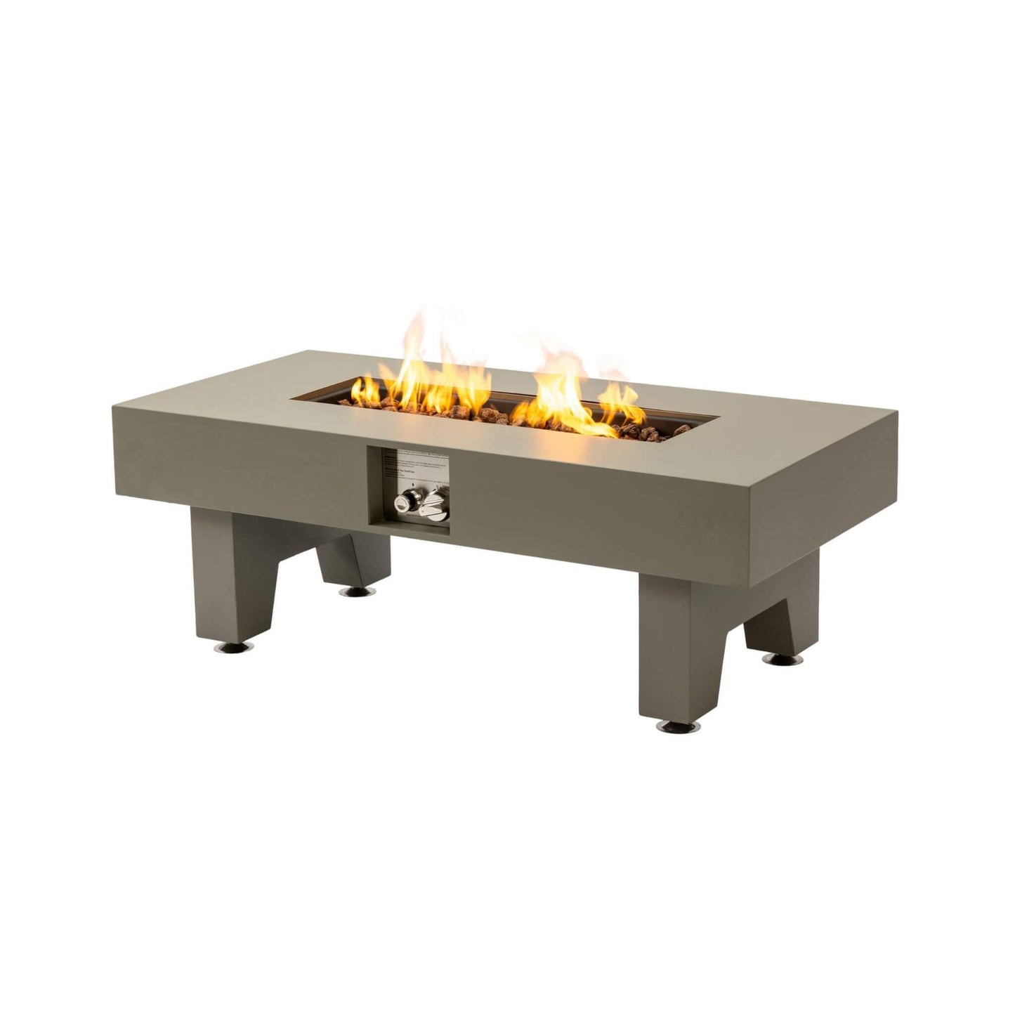 42" 50K BTU Iron Liquid Propane Fire Pit Table With Glass Stones (SAK63845)
