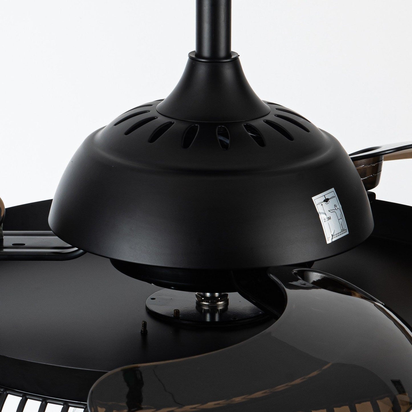 42" Modern Downrod Mount Crystal Ceiling Fan with Lighting and Remote Control