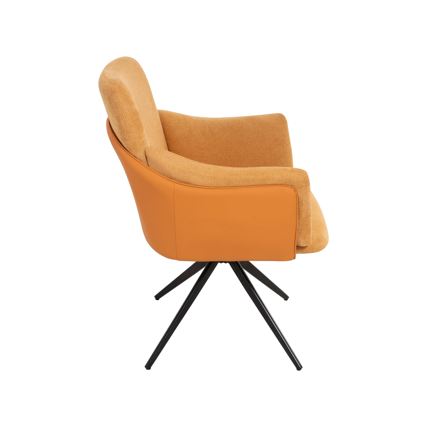 360° Swivel Home Office Desk Chairs Set of 2 - Orange