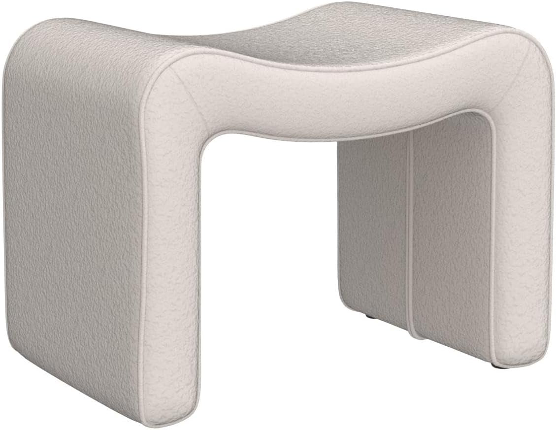 Large White Ottoman Footstool Multifunctional Living Room