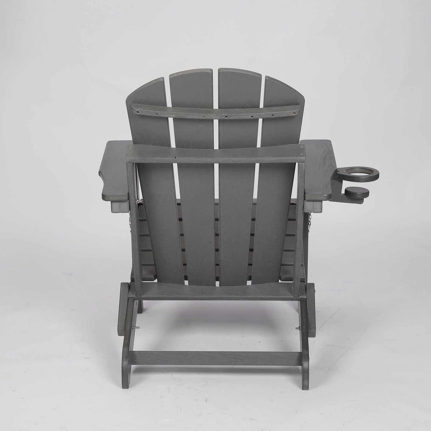 HDPE Folding Adirondack Chair with Dual Cup Holder