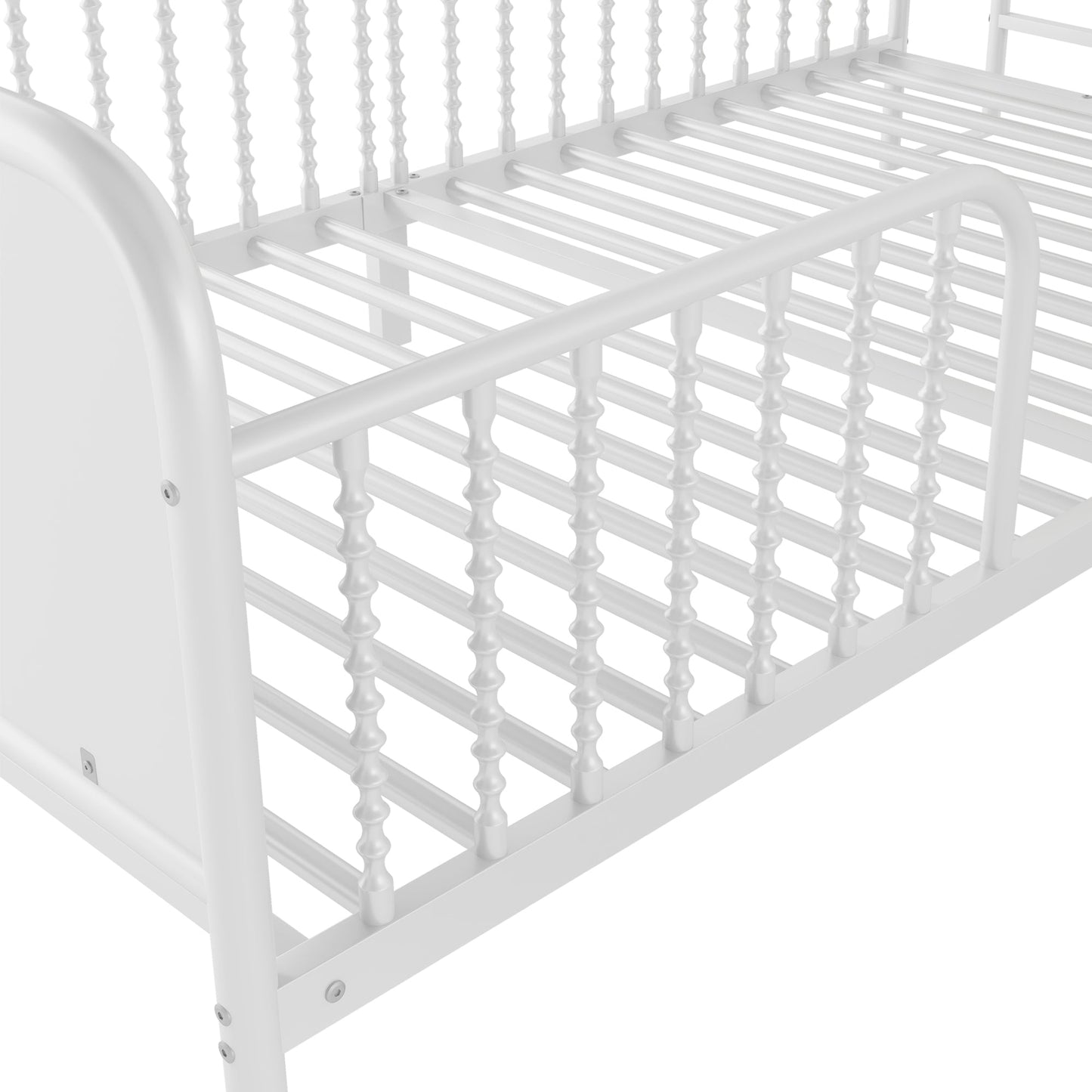 Twin Size Metal Platform Bed Frame with Light, Kids Twin Metal Bed with Upholstered and Pull Out Storage Shelves, White (Expect Arrival Date 2025/10/5)