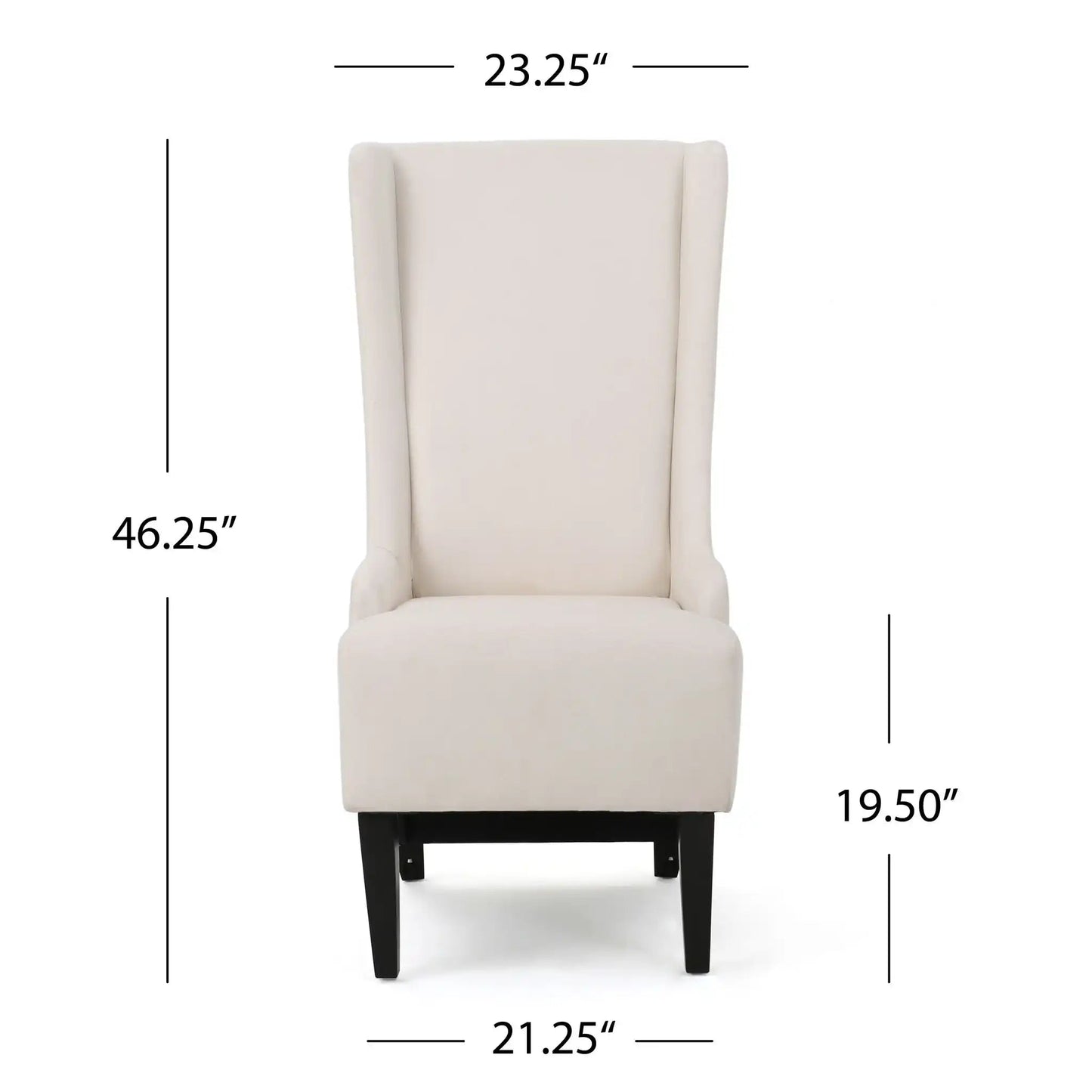 Alight Upholstered Dining Chair With High Back And Birch Wood Legs (Set of 2)