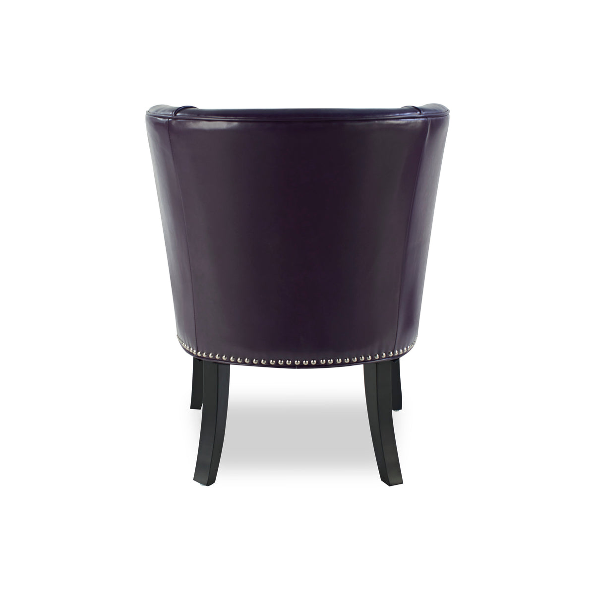 25.6" x 27.2" x 32.8" PU Leather Accent Chair in Purple