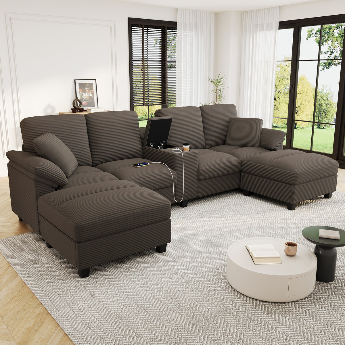 Modern U-shaped Sectional Sofa