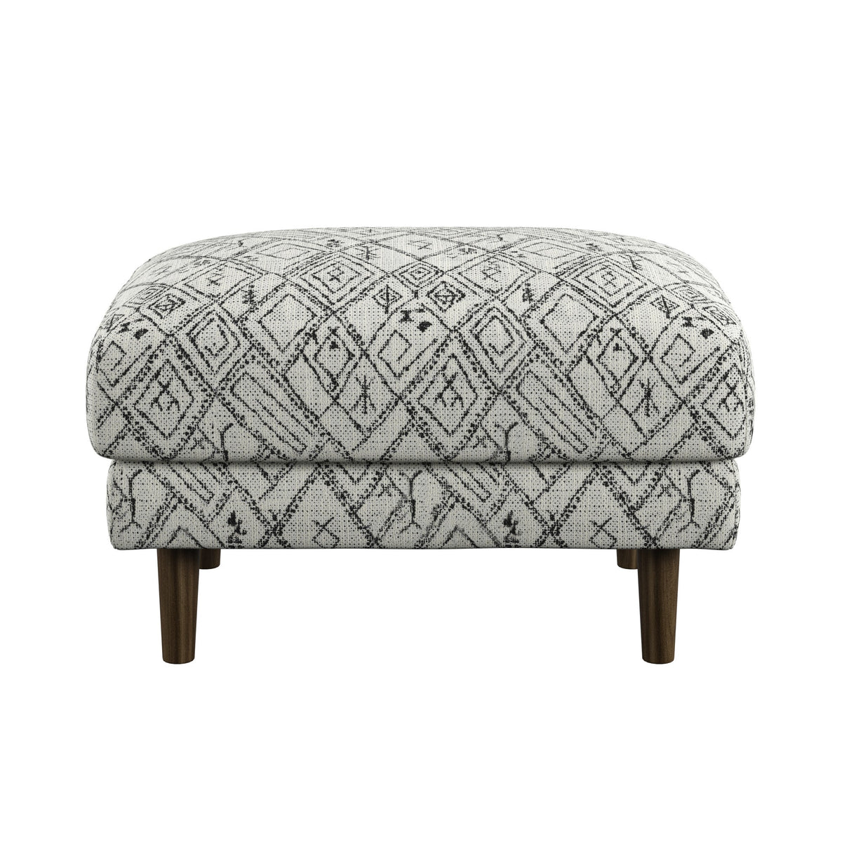 Black Abstract Ottoman