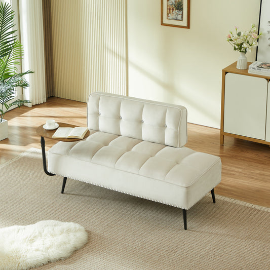 54-Inch Modern Two-Seater Velvet Sofa