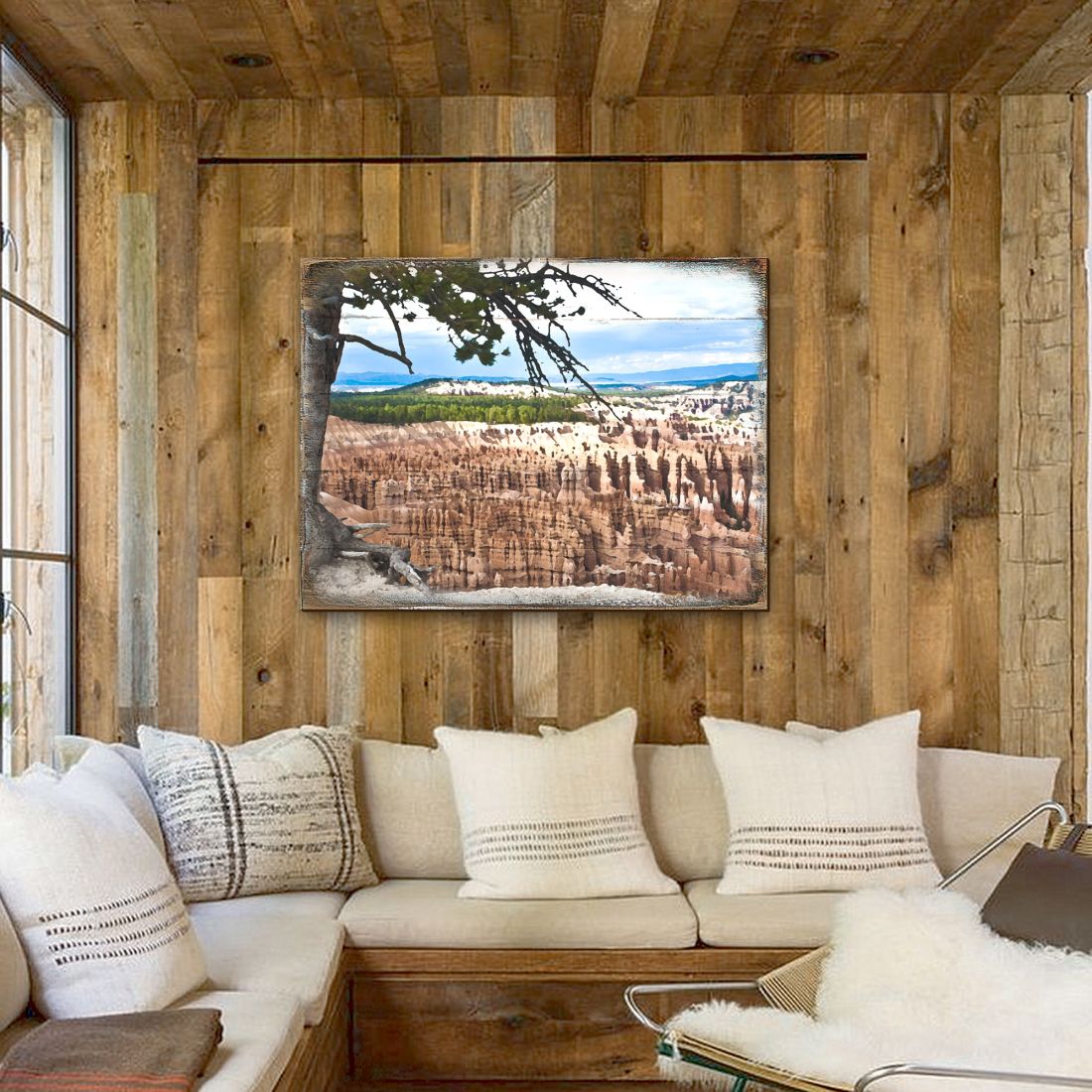 Canyon Tree View Art Wooden Wall Art by Nature Wonders - Nature Wildlife Decor  - 95281B