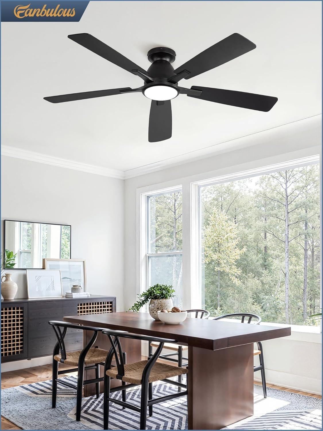 52 Inch Ceiling Fan With Lights Remote App Control