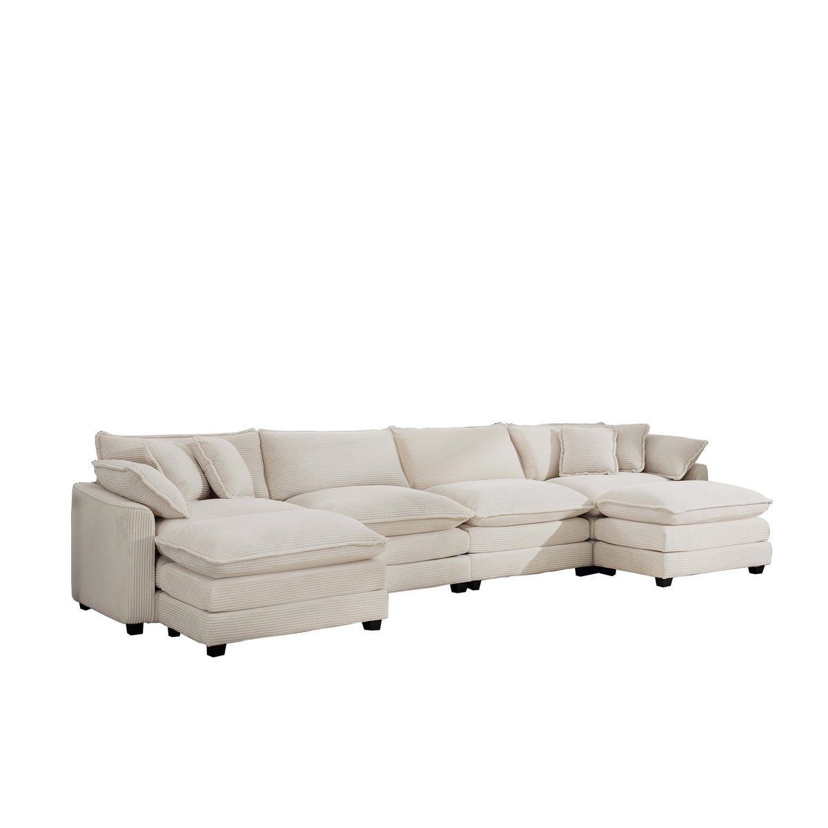 Cloud - Like Comfy Soft Upholstered 4 Seater Modular Sofa