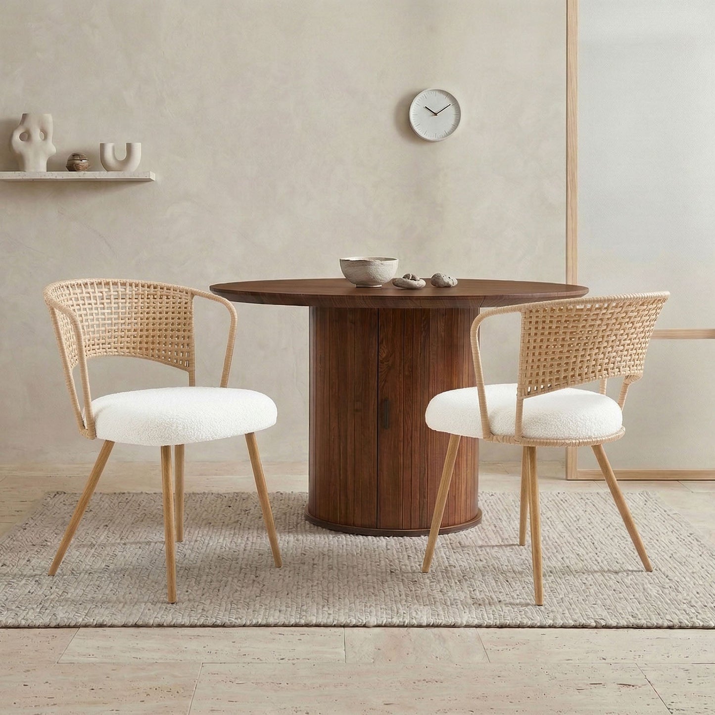 Wicker Dining Chairs - 2-Piece Set
