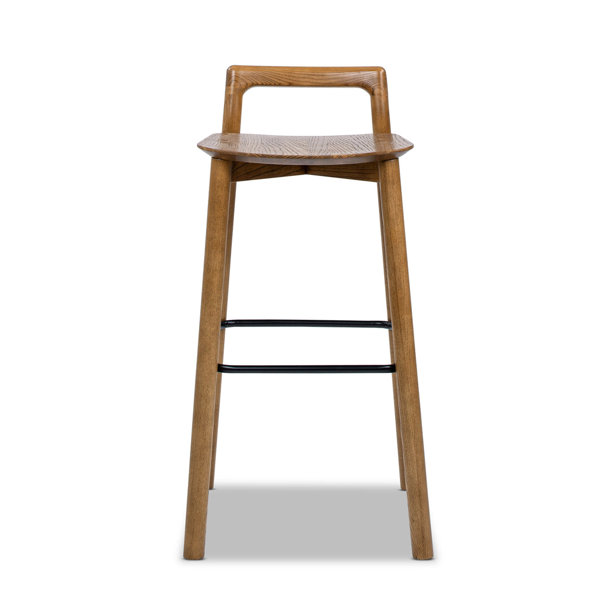 Sven 30" Modern Minimalist Low Back Wood Barstool