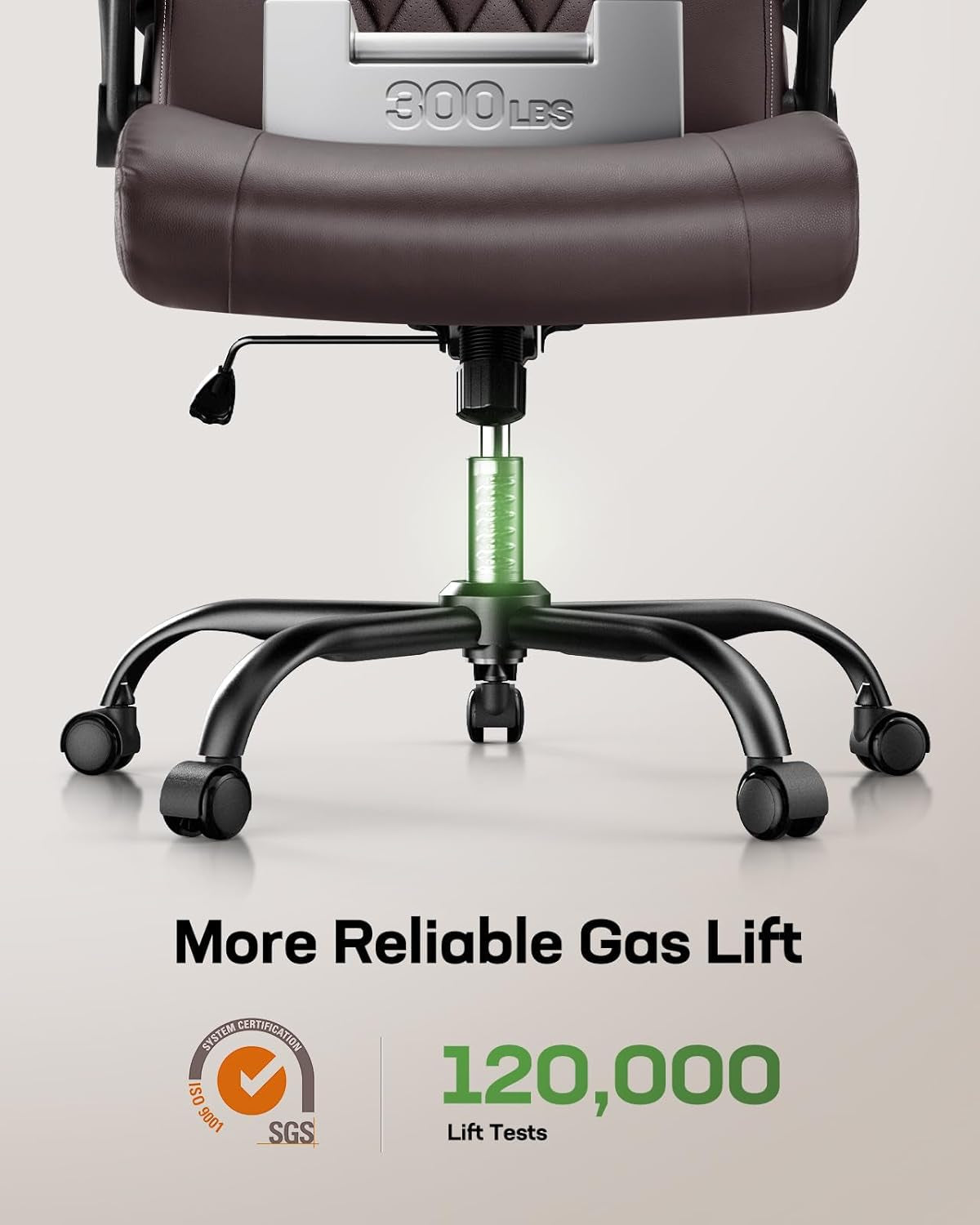 Executive PU Leather Office Chair With Flip Up Armrests