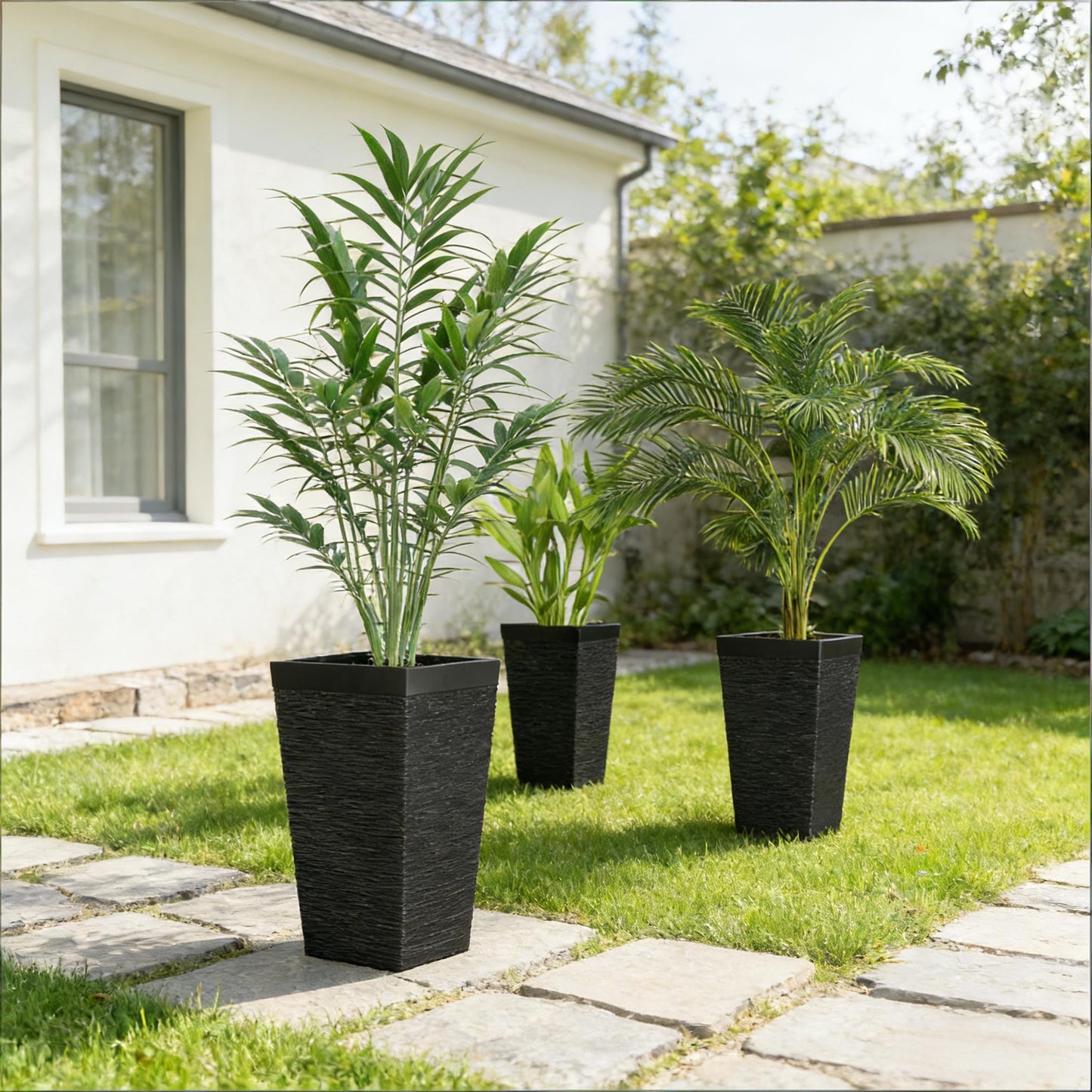 Modern Design Stackable Tapered Planters, Set of 3