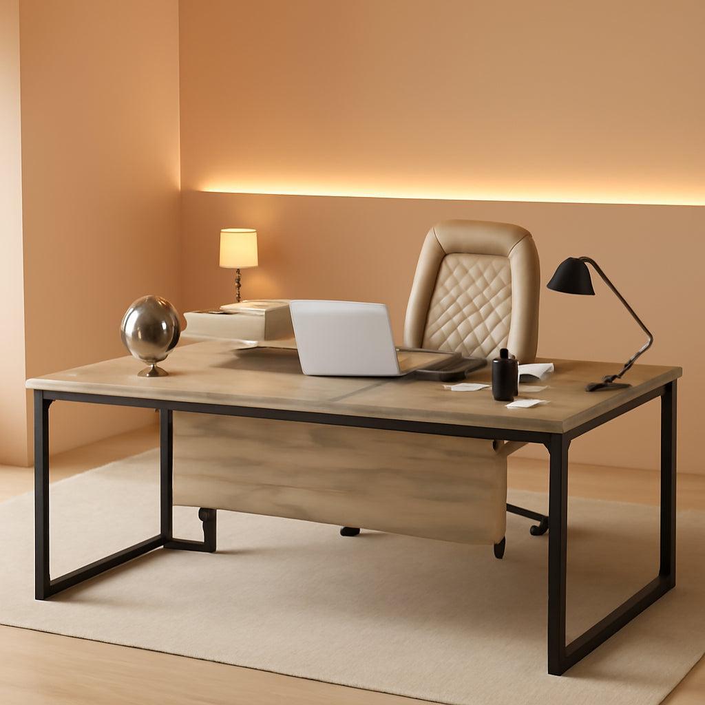 Retro-Gray L-Shaped Executive-Grade Desk File Cabinet