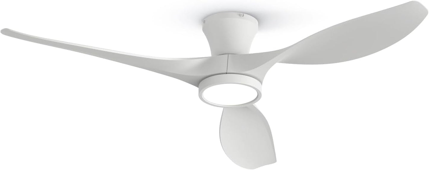 52 Inch Ceiling Fan With Remote And Quiet DC Motor for bedrooms and living rooms, featuring a sleek design and energy-efficient motor.