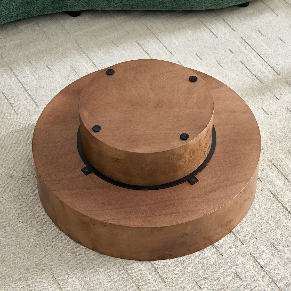 Burl Wood Veneer Coffee Table - 31.49'' Essentials