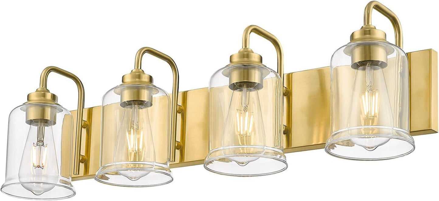 Farmhouse Glass Bathroom Vanity Light Fixture