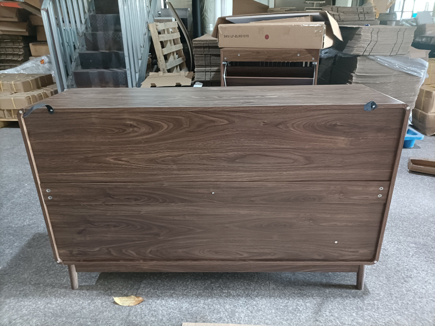 Carved 4-Door Sideboard Buffet Cabinet