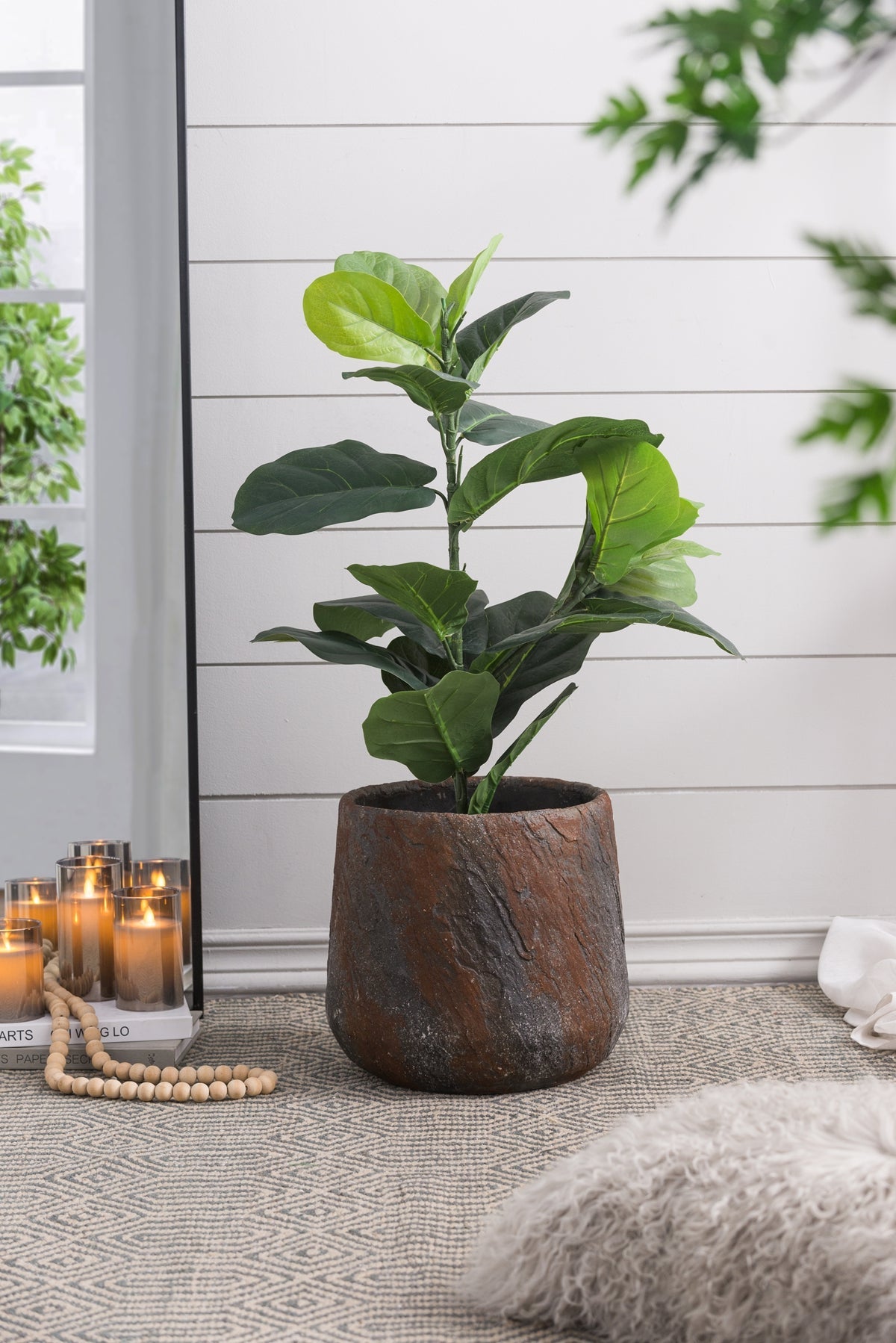 Cement Planter - 12.6" x 12.6" x 11.8"