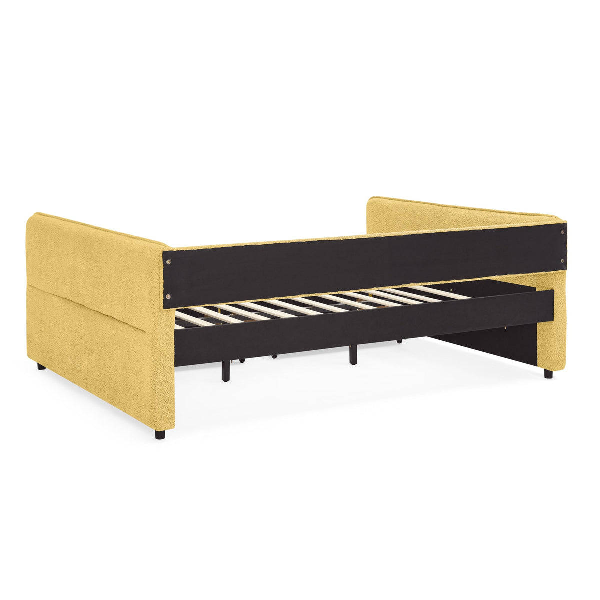 Queen Size Daybed with Two Drawers Upholstered Tufted Sofa Bed