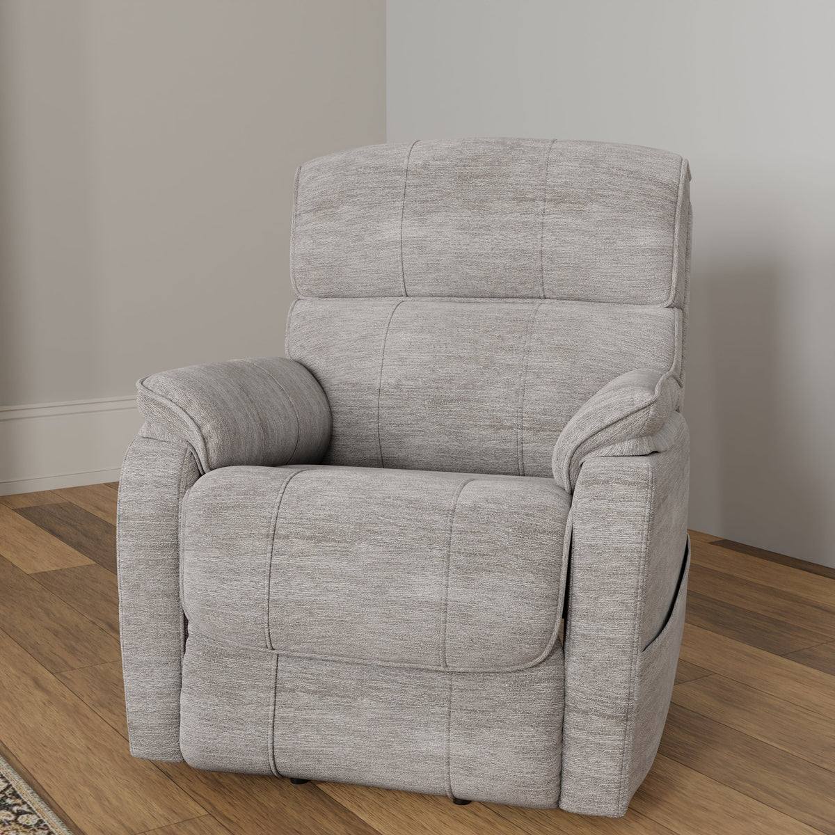 Plush Fabric Power Lift Chair In Lucie Dove
