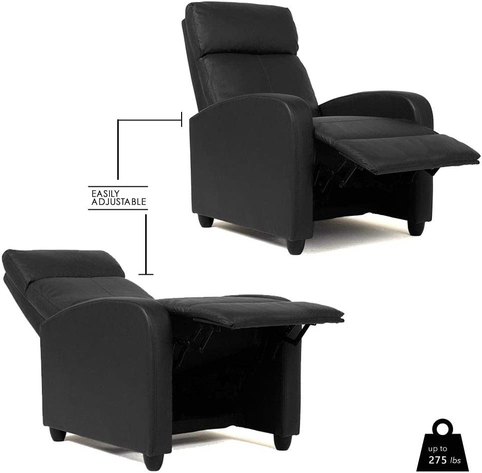 Brown Recliner Chair With Lumbar Support And Plush Comfort
