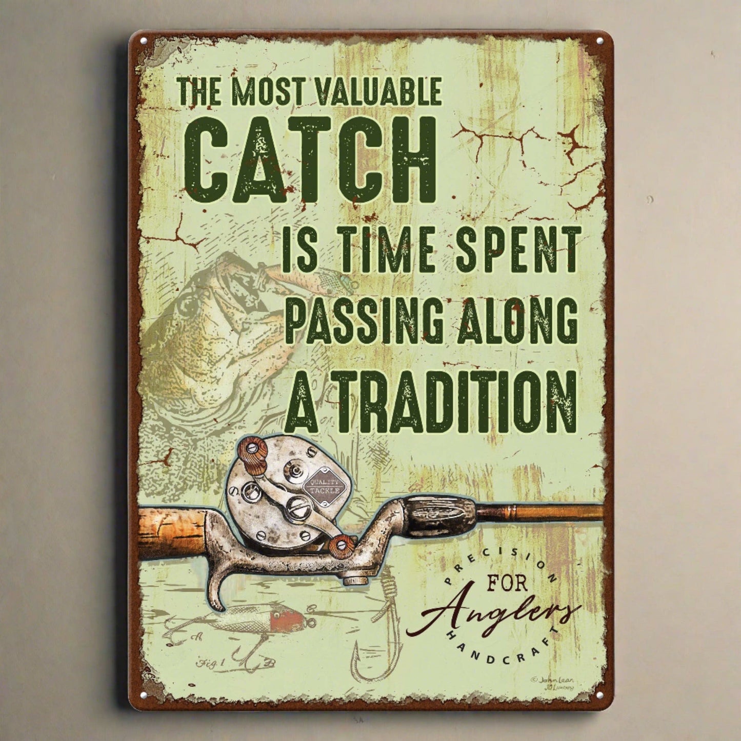Tin Sign 12in x 17in-Most Valuable Catch