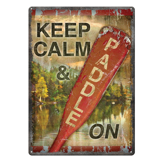 Tin Sign 12in x 17in-Calm Paddle