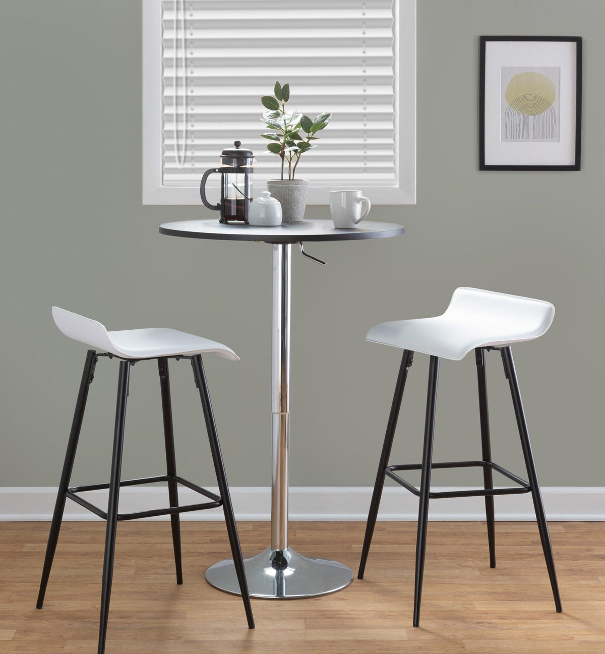30" Contemporary Fixed-Height Bar Stool