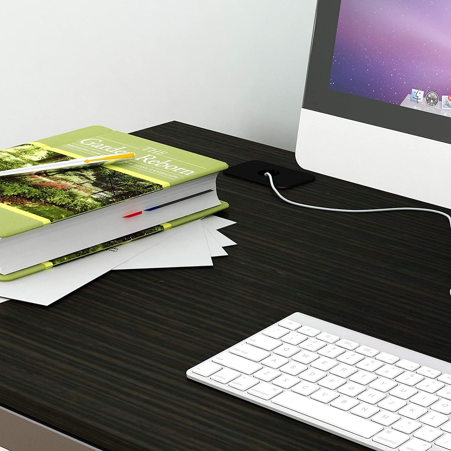 55 Inch Espresso Computer Desk For Home Office Workspace