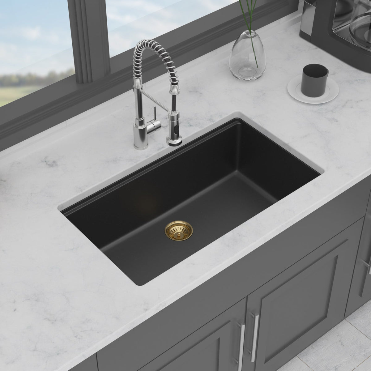 Quartz Kitchen Sink - 33" x 19" x 9.65"