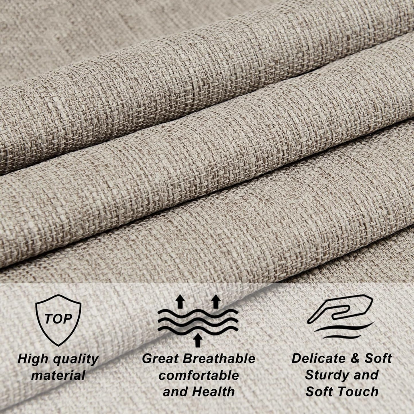 Luxury Linen Upholstered King Headboard with Easy Assembly